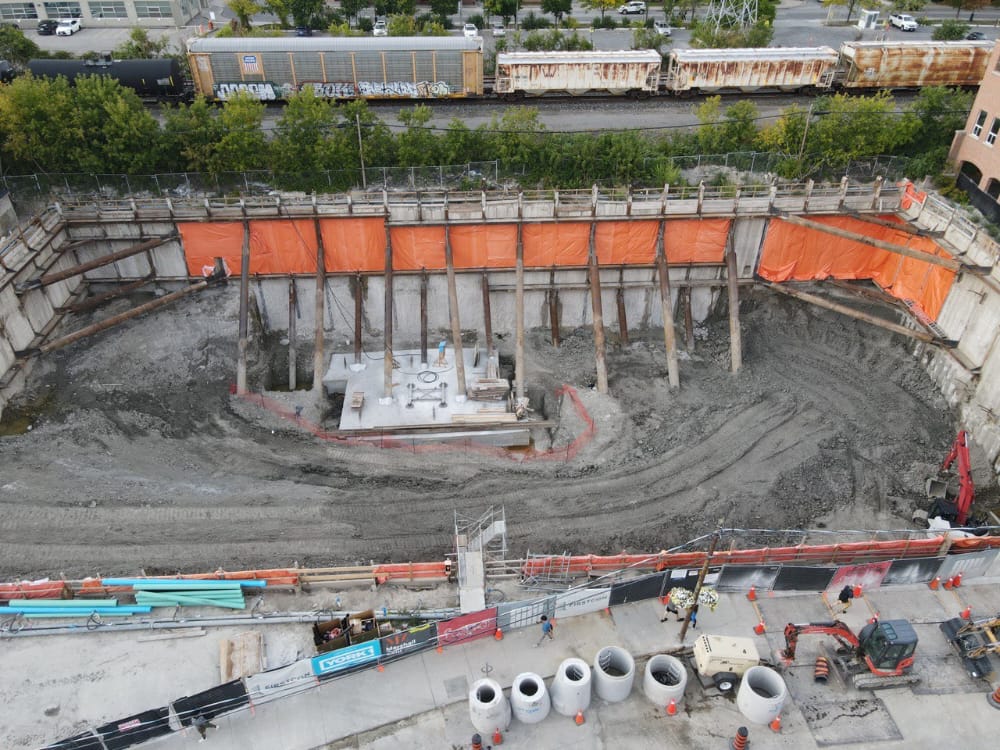 Caisson Walls Project in Toronto